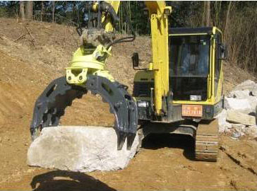 excavator rock grapple