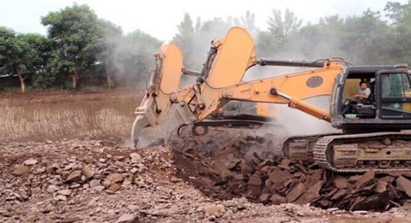 excavator shortened boom arm