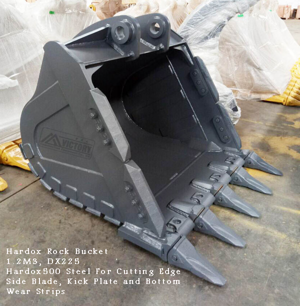 Hardox Rock Bucket, 1.2M3, DX225 Excavator