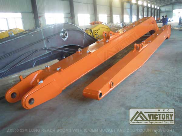 22m long reach boom for zx350