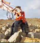 excavator rock grapple